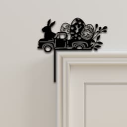 Rabbit And Egg Door Corner Decor 3d model