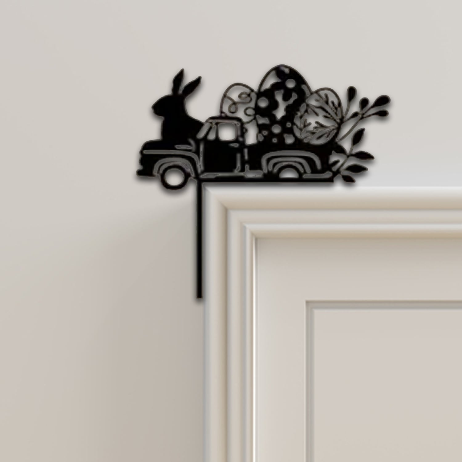 Rabbit And Egg Door Corner Decor 3d model