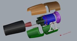 EDF Big Power 138 mm EMV COMPLETE MODULAR SYSTEM - (5-7-9-11 Blades | Multi-Motor Fit) 3d model