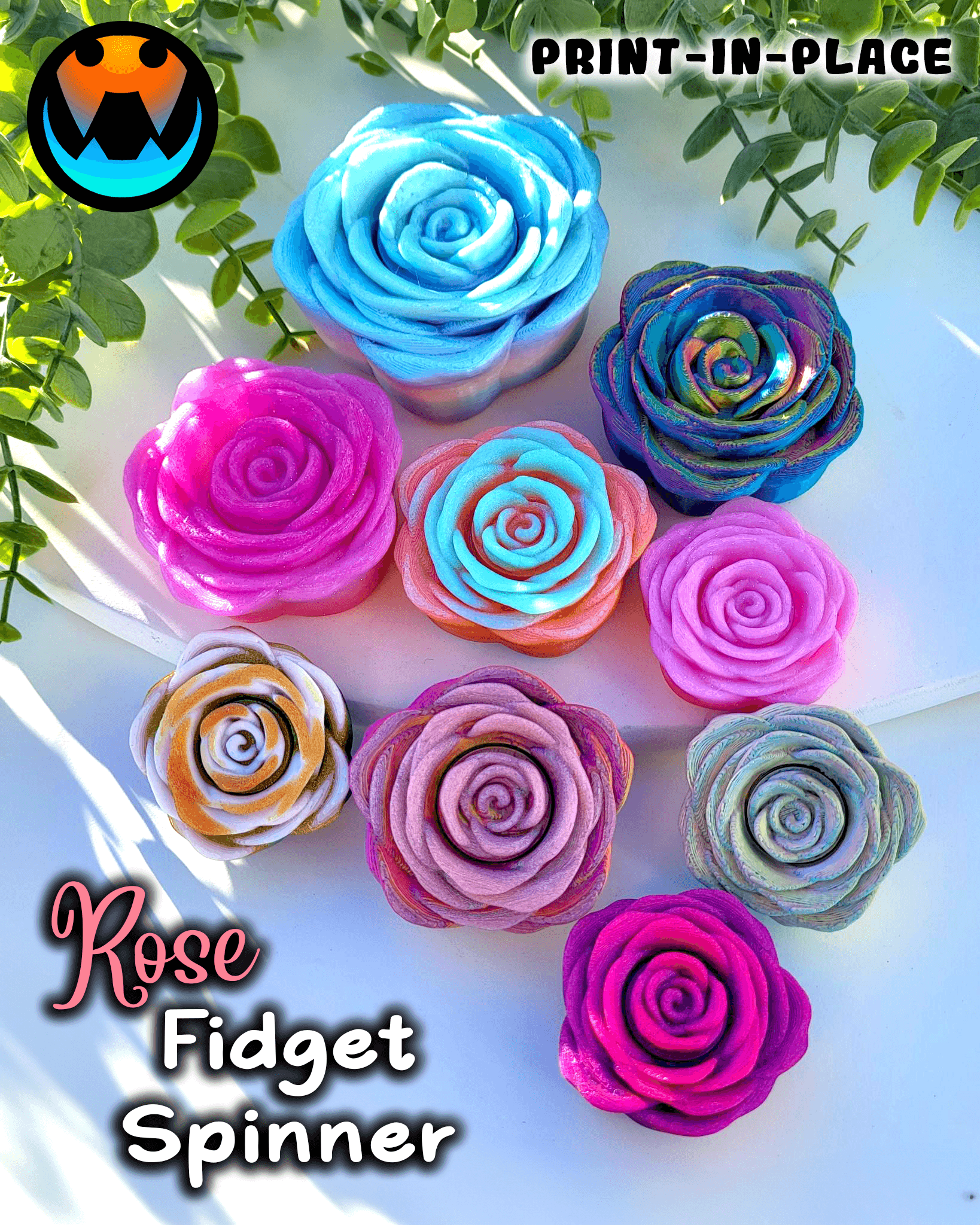 Rose Spinner Fidget 3d model