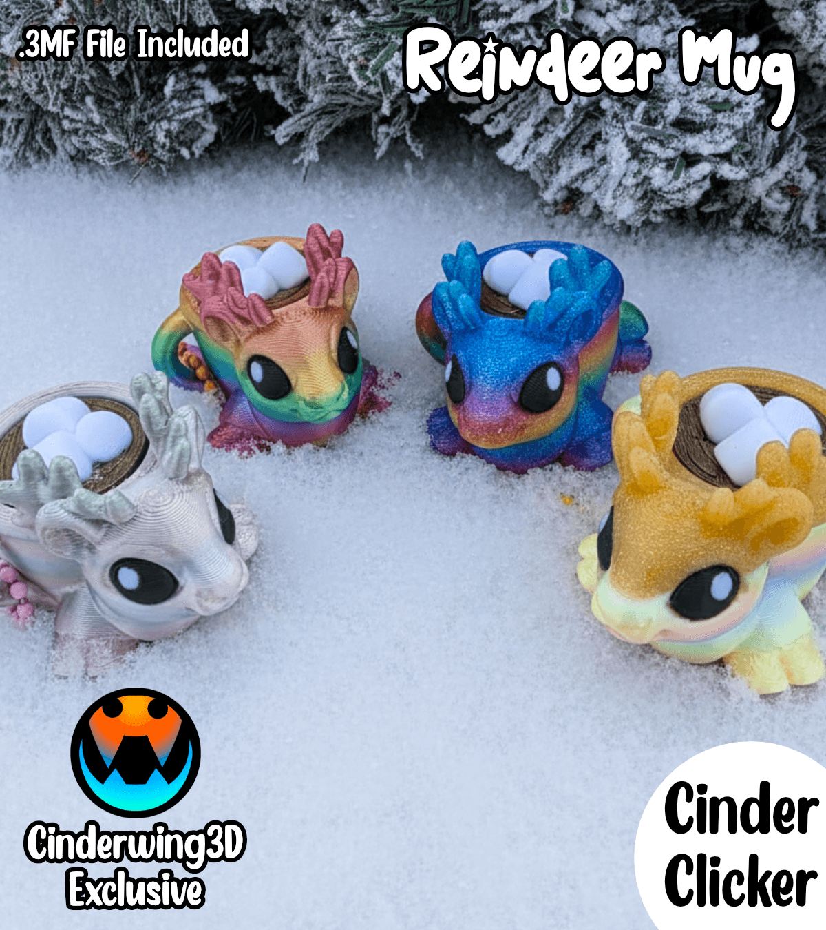 Reindeer Hot Cocoa Clicker 3d model
