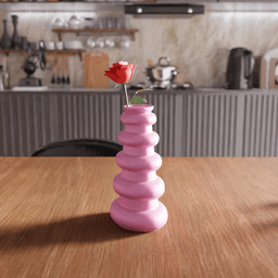 Stacked Torus Tiered Decorative Vase 3d model