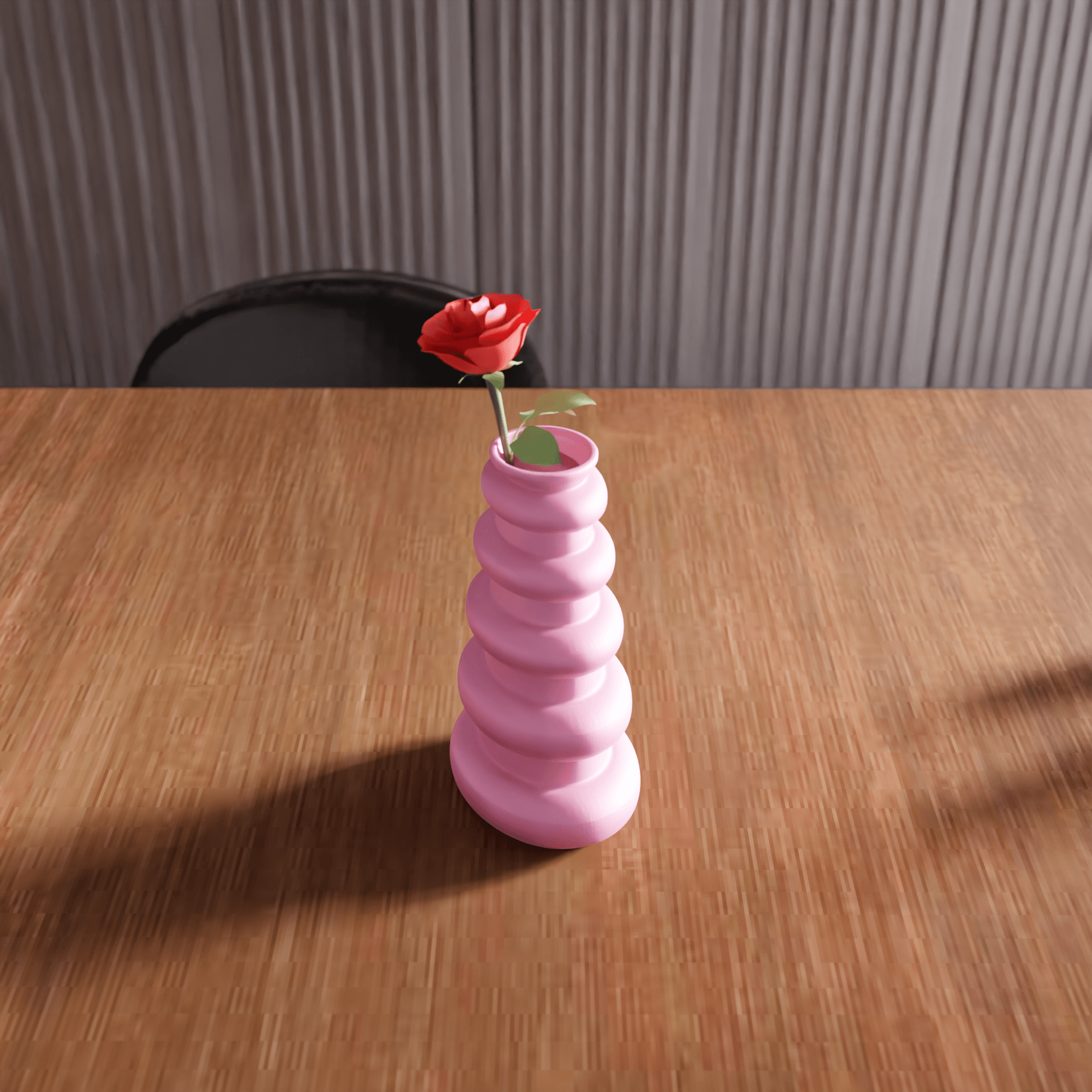 Stacked Torus Tiered Decorative Vase 3d model