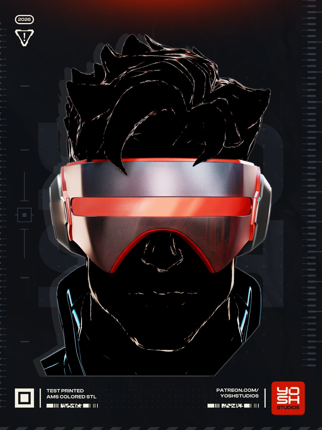 Cyclops Rivals Visor 3D Printer STL file 3d model