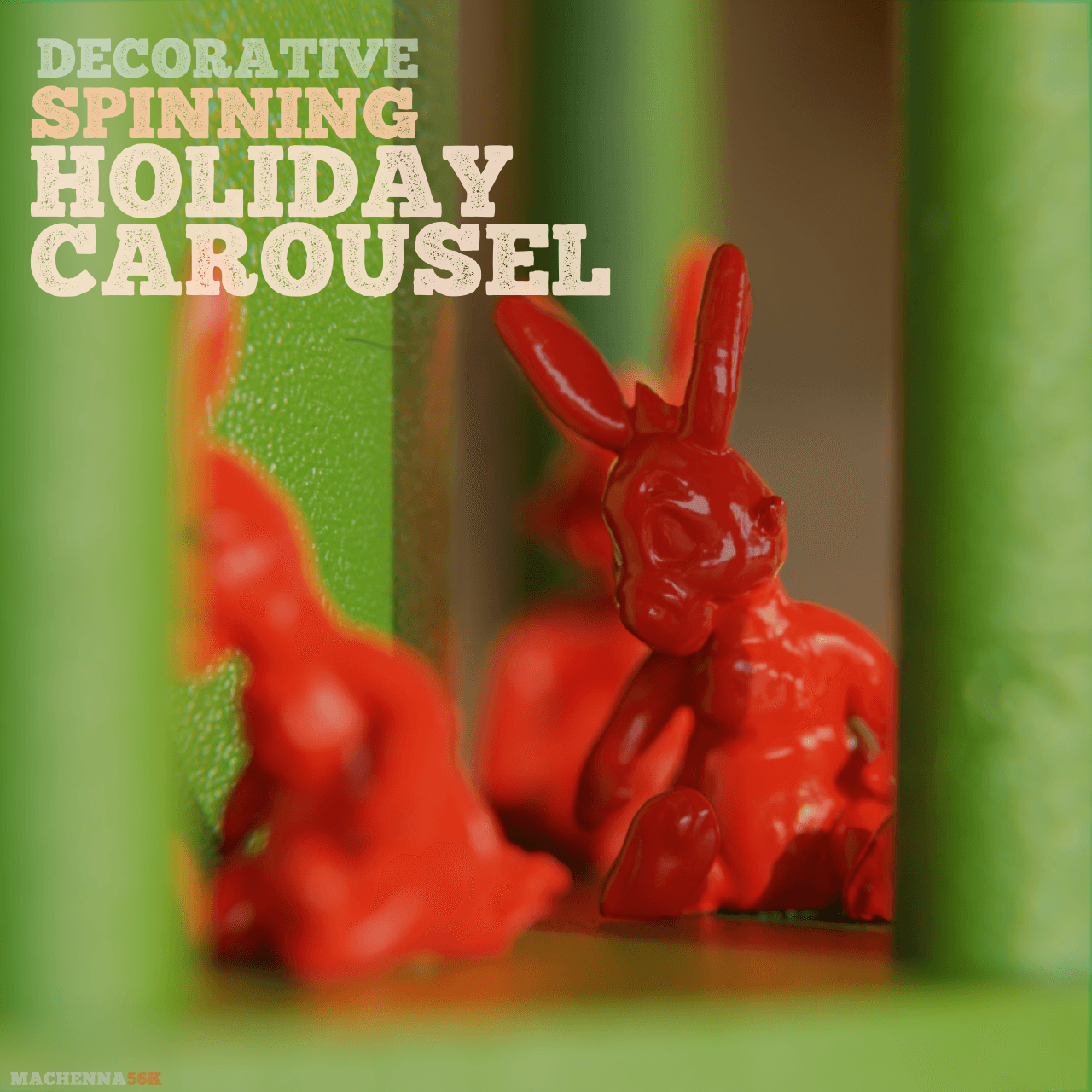 Holiday Carousel | Spinning Desktop Toy 3d model