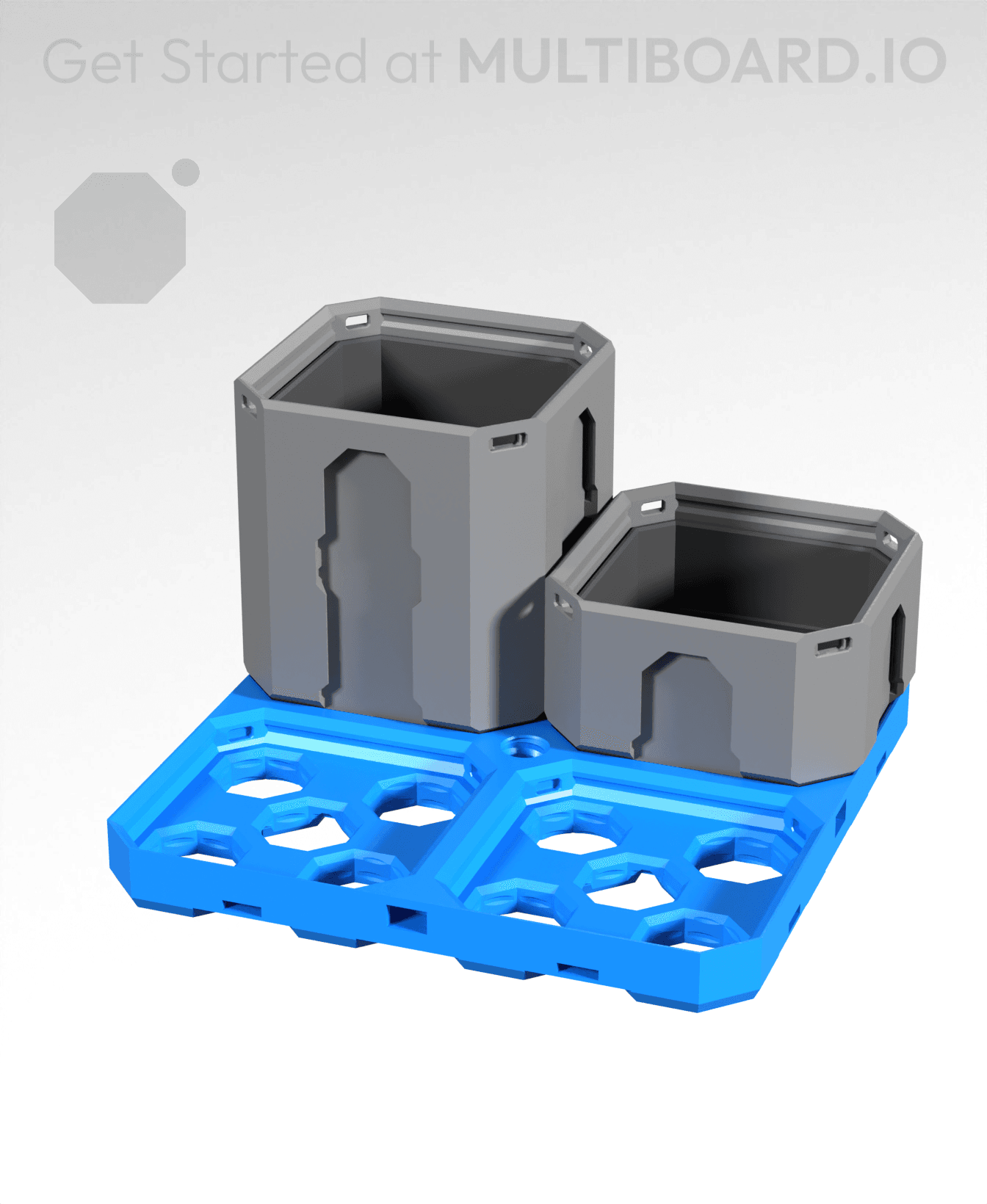 2x2 CU - Multibin Base Plate 3d model