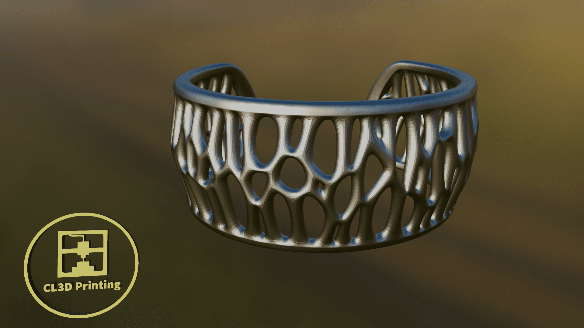 Voronoi Bracelet Mod 1 3d model