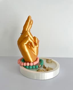 Peace Sign Jewelry Tray / Ring Holder 3d model
