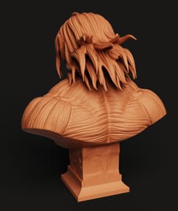 Attack Titan Bust | Eren Yaeger Statue | Anime Monster Sculpture | Dark Fantasy 3d model
