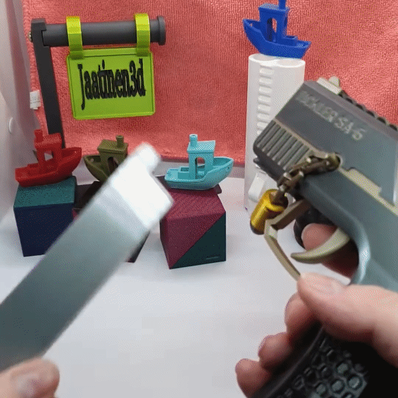Tickler SA-6 — Fully 3D-printable semi-automatic airsoft pistol 3d model