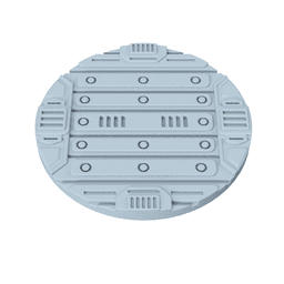 3D Printable Sci-Fi Grated Floor Base Toppers – 32mm Round Bases 3d model