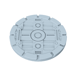 3D Printable Sci-Fi Grated Floor Base Toppers – 32mm Round Bases 3d model