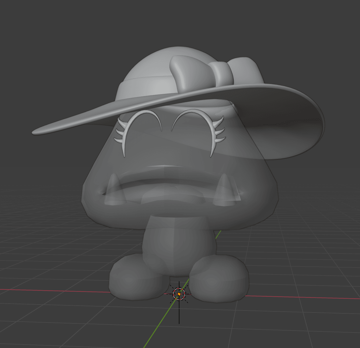 Goombette - Custom WON 2.5 scale figure parts 3d model