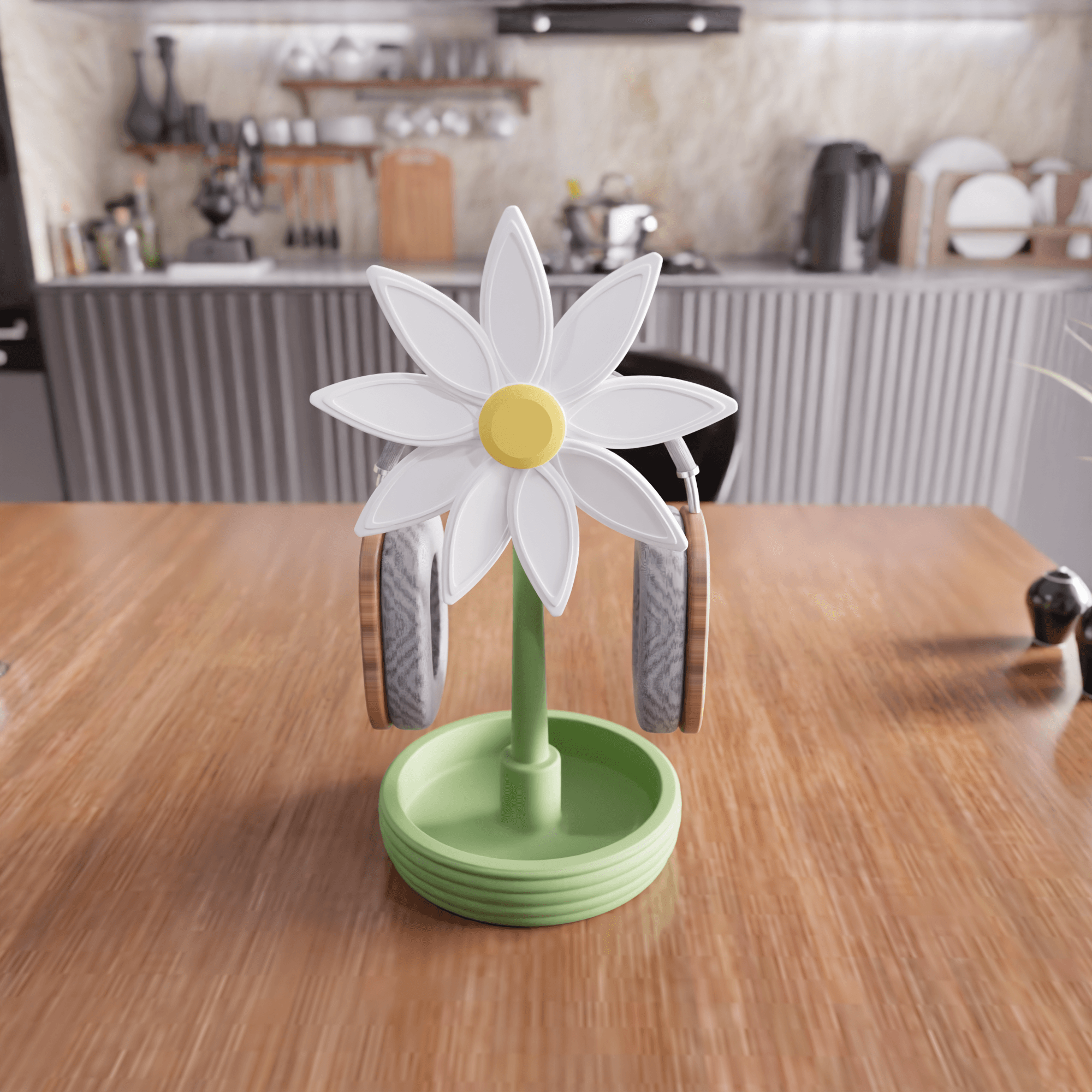 Daisy Headphone Stand - Desk Headset Holder 3d model