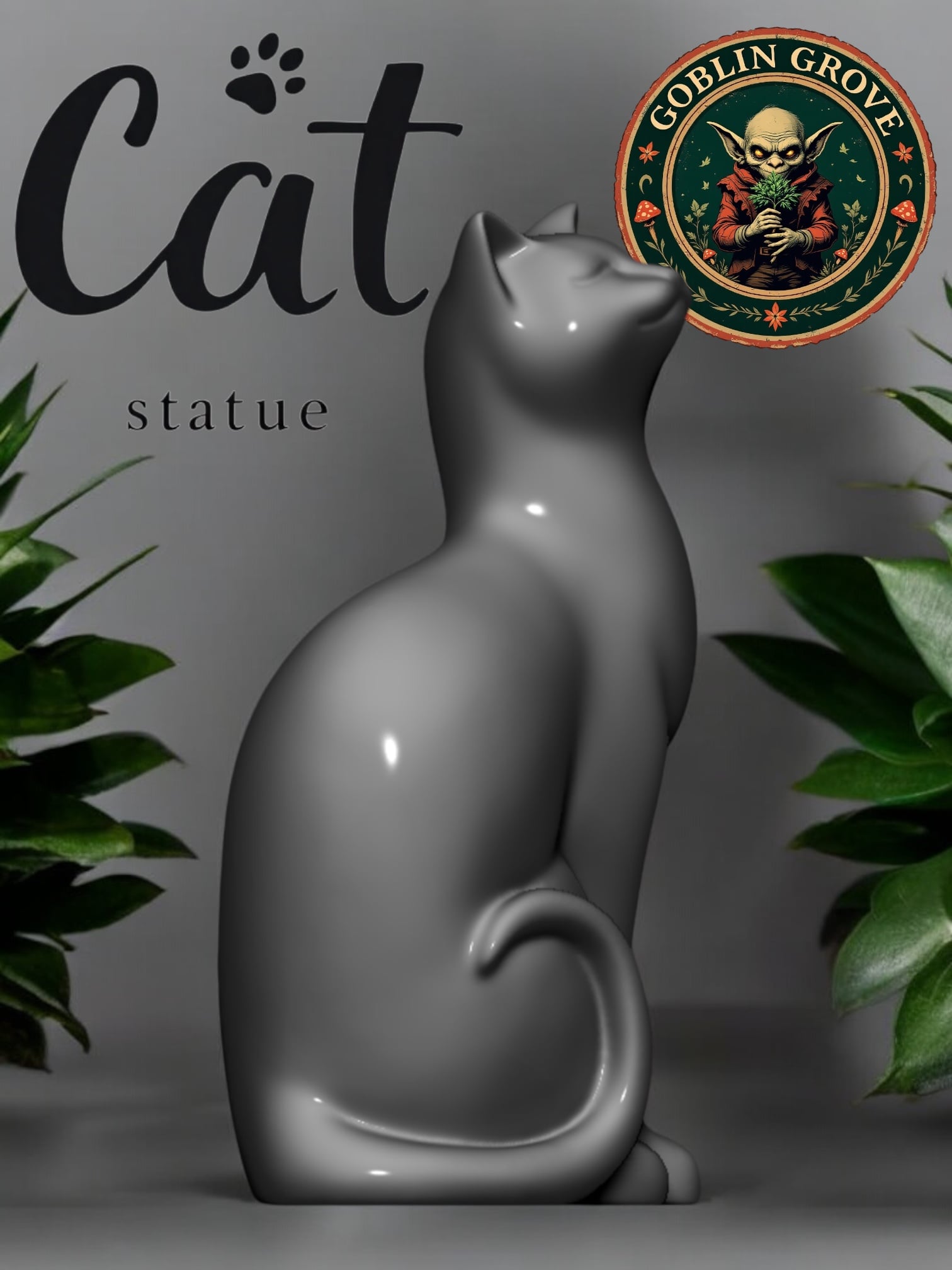 Cat Statue (Pre Supported) 3d model