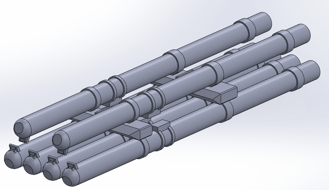1:72 9K121 Vikhr on Rack.STL 3d model