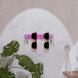 Modular Wall-Mounted Sunglasses and Key Organizer Rack 3d model
