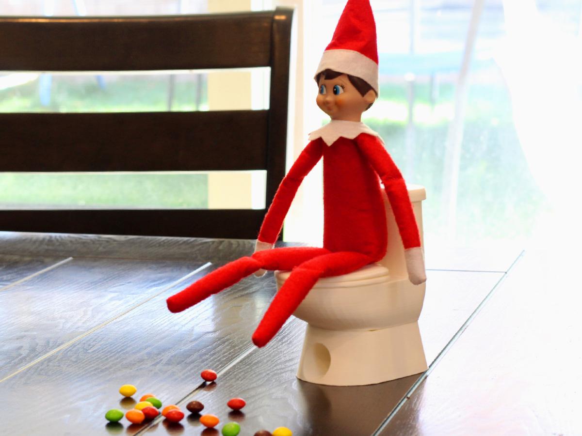 Elf on the Shelf Toilet Candy Dispenser 3d model