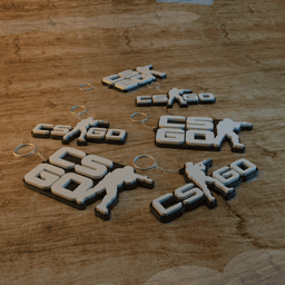 KEYCHAIN GAME CS GO 2 MODELS 3d model