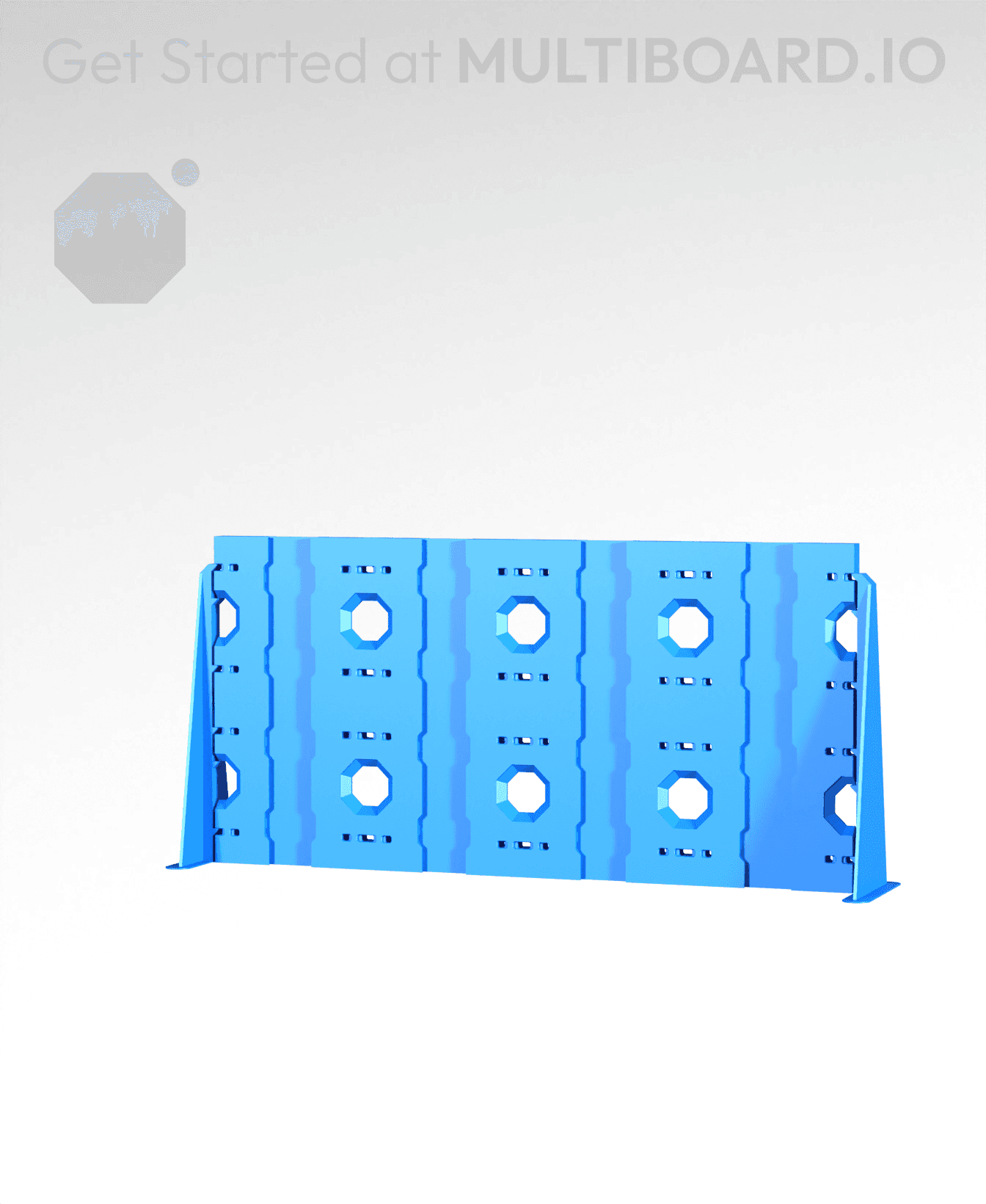 4x2 - Double-Sided - Lite Multipoint Rail - Mounting Plate 3d model