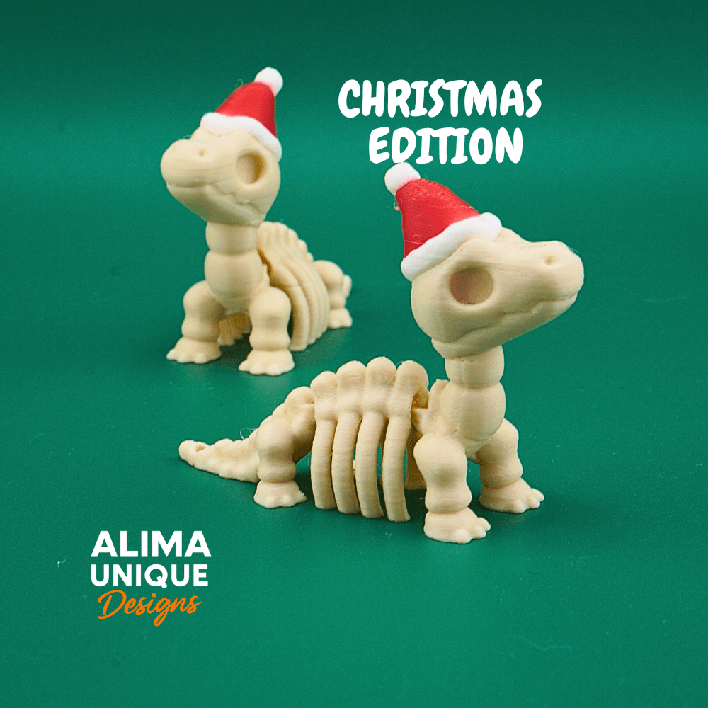 Tiny Skeleton Brachiosaurus / Articulated Fidget Toy 3d model