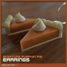 Miniature Pumpkin Pie Earrings