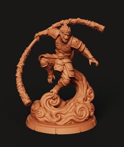 Monkey King Warrior STL | Mythological 3D Print | Figurine 3d model