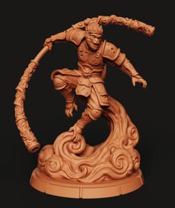 Monkey King Warrior STL | Mythological 3D Print | Figurine 3d model