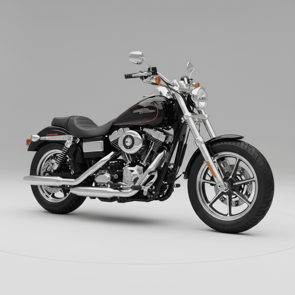Harley Davidson DynaSuperGlide Cruiser Motorcycle 3d model
