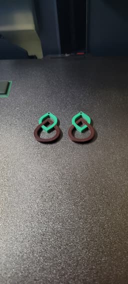 Boho Chic Earrings 3d model