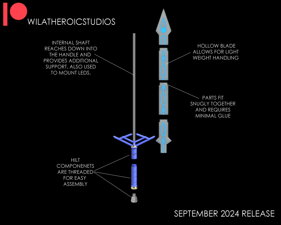 Frostblade With LEDs 3d model