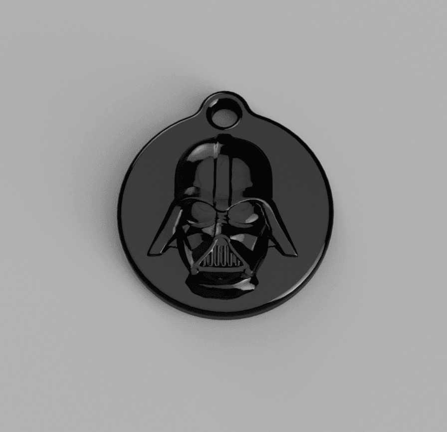 Darth Vader Keychain - Zipper Pull 3d model