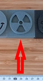 Leather Stamp - Radioactivity Warning - 40mm diameter 3d model