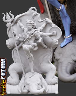 Shiva's Triumph over Gajasura (elephant demon) 3d model