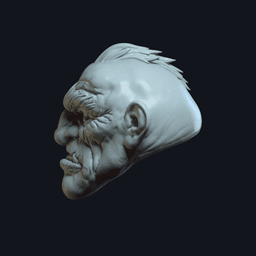 Dwarf v6 - Custom Action Figure Head 3d model