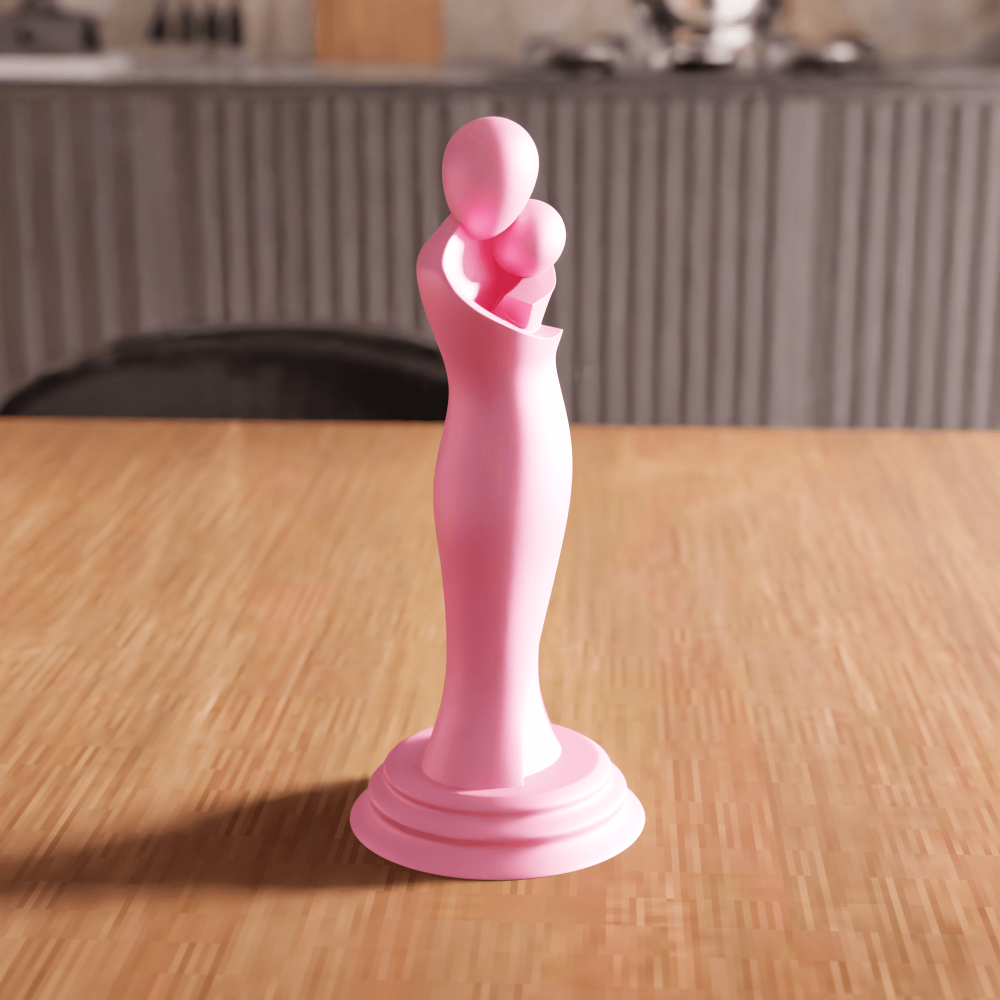 Abstract Mother and Child Statue 3d model