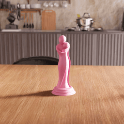 Abstract Mother and Child Statue 3d model
