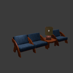 Modern Living Room Furniture Set 3d model
