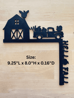 Hello Fall Door Corner Decoration Autumn Home Decor Thanksgiving Fall Decor 3d model