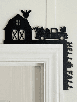Hello Fall Door Corner Decoration Autumn Home Decor Thanksgiving Fall Decor 3d model