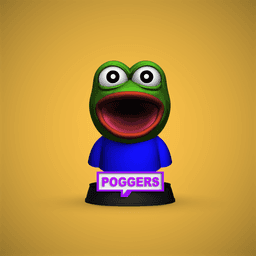 Poggers -Pepe Emote Bust 3d model