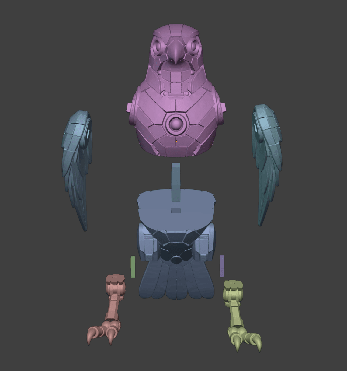 Mechanical Falcon 3d model
