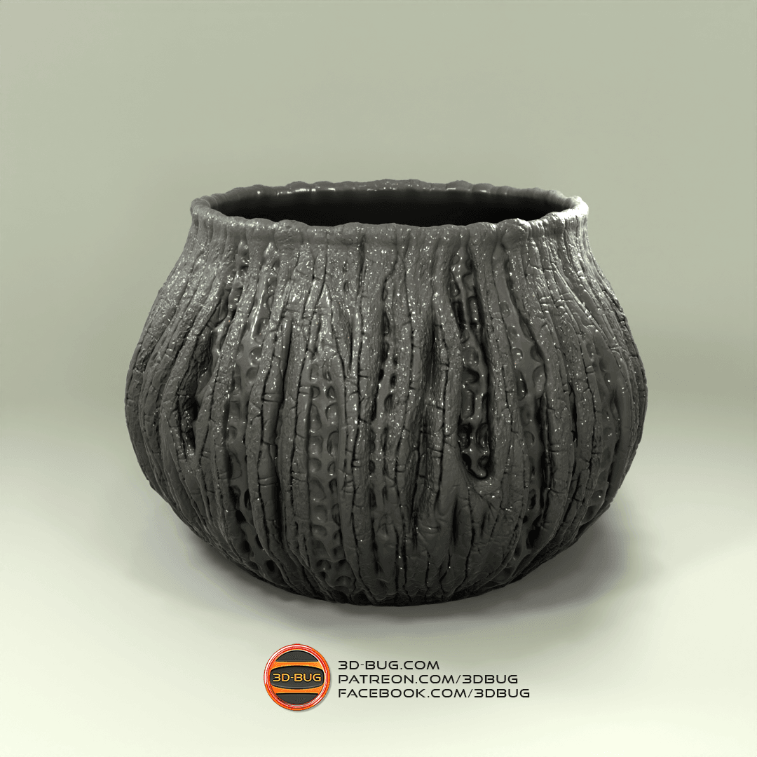 ALIEN PLANTER / VASE / PEN HOLDER 3d model