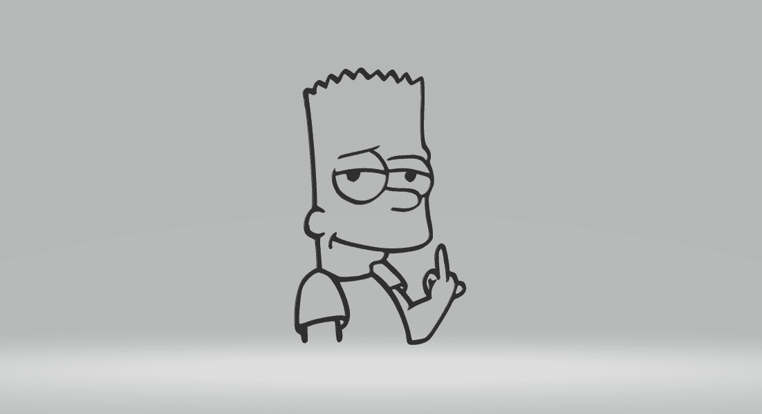 Bart Simpson 2D-Art.stl 3d model