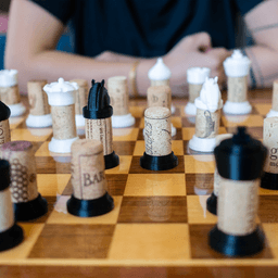 Wine Cork Chess Set 3d model