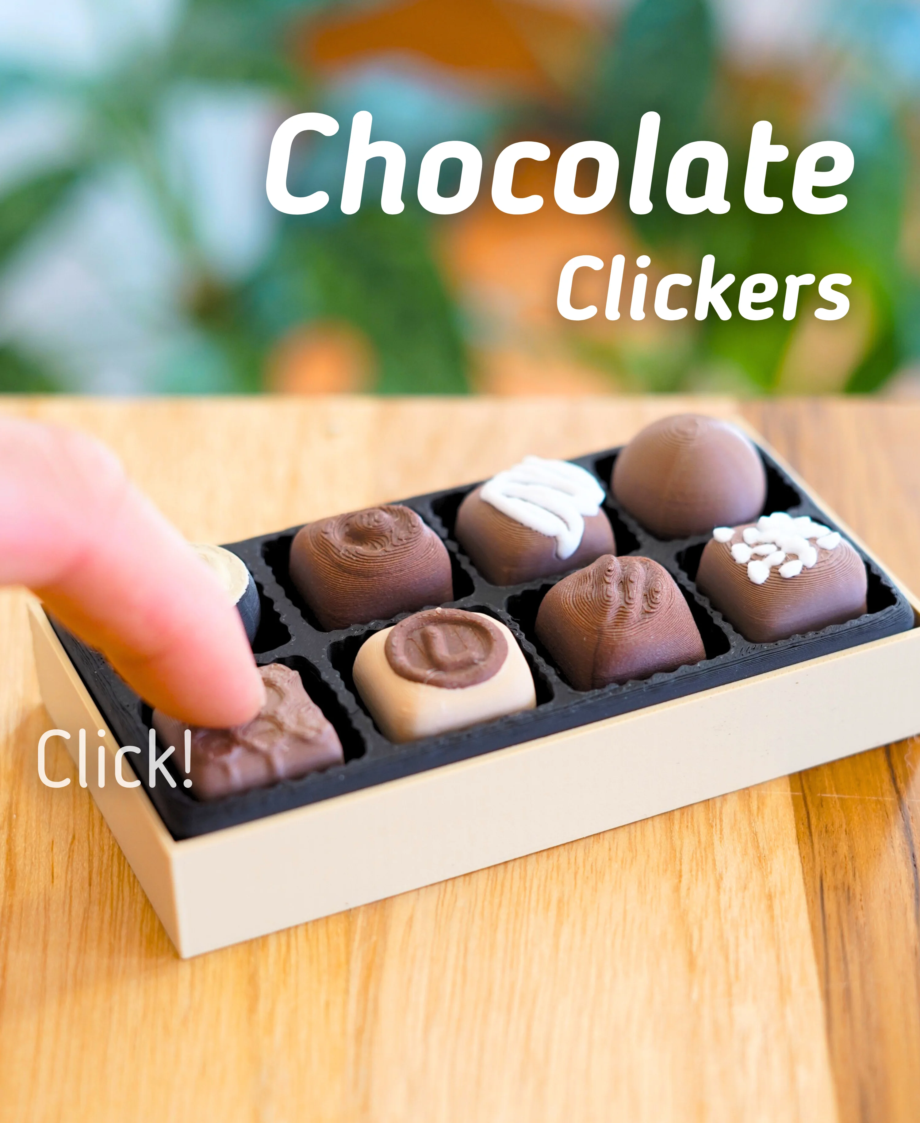 Chocolate Clickers - Ludo Toy - Box of Chocolates fidget 3d model