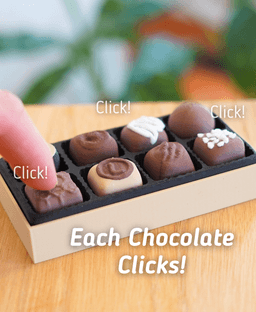 Chocolate Clickers - Ludo Toy - Box of Chocolates fidget 3d model
