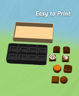 Chocolate Clickers - Ludo Toy - Box of Chocolates fidget 3d model