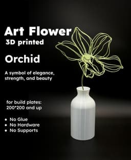 Orchid – 3D Printed Art Flower 3d model