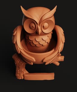 Cute Owl Organizer STL | Office 3D Print | Pen Holder 3d model